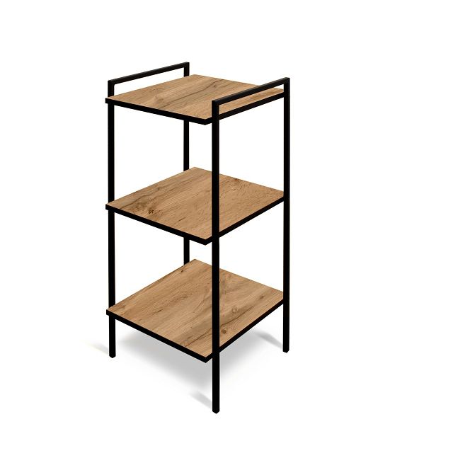стеллаж три полки 380х380х850мм ЛДСП металл/ЛДСП дуб вотан