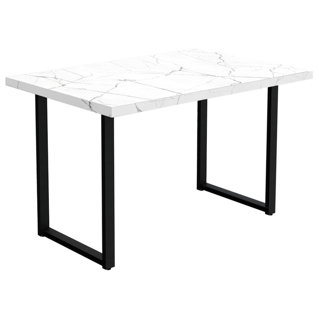 стол нераздвижной 1200х800х750мм кристалл белый ЛДСП/металл ЛДСП/металл