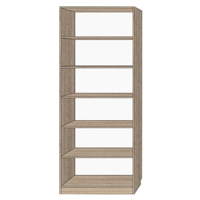 стеллаж 6 полок 800х280х2010мм дуб сонома ЛДСП