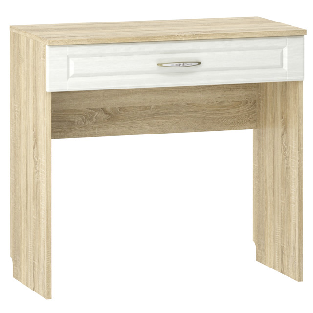 стол туалетный Оливия 852х420х800мм белое дерево/дуб сонома