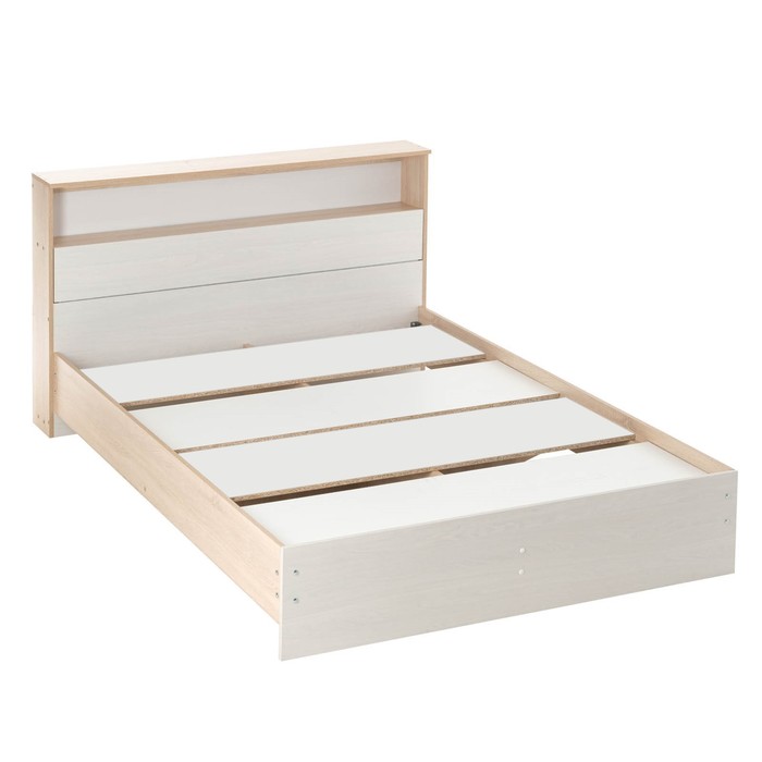 Кровать двуспальная «Клик Мебель. Бася - 1», 1600×2000 мм, цвет дуб сонома/ясень анкор светлый