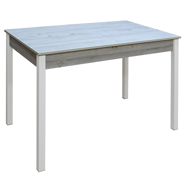 стол раздвижной АМЕЛИС 1100(1400)х680мм наоми/белый матовый ЛДСП/металл