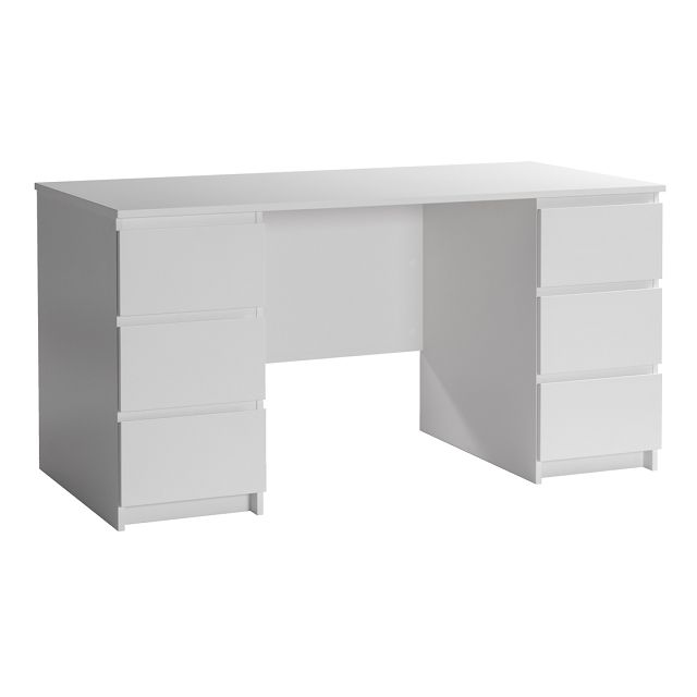 стол письменный КАСТОР 6 ящиков 1510х650х750мм ЛДСП белый
